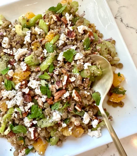 Lentil Salad with Oranges and Feta | A Fresh Mediterranean Recipe