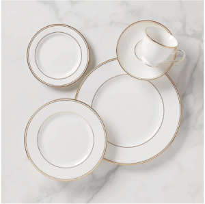 Lenox Gold-Rimmed Porcelain Dinner Plates