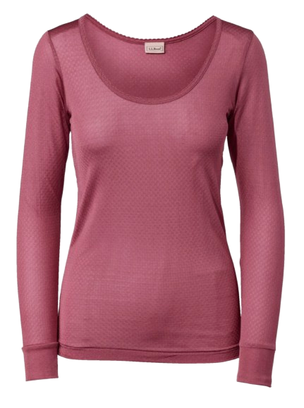 L.L. Bean Silk Pointelle Tee