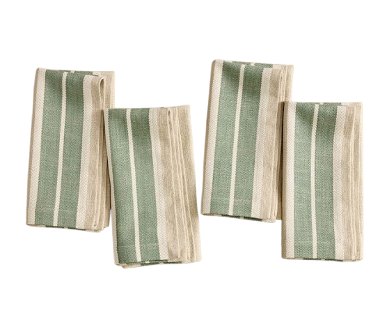 Pottery Barn Striped Cotton Napkins