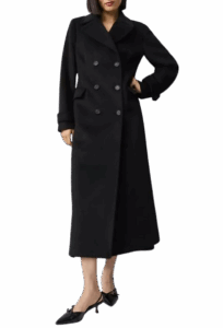 Ann Taylor Double-Breasted Long Wool Coat (Petite)