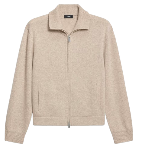 Theory Cashmere Zip Cardigan Jacket
