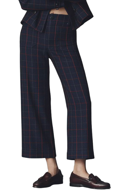 Maeve Colette Cropped Knit Wide-Leg Pants