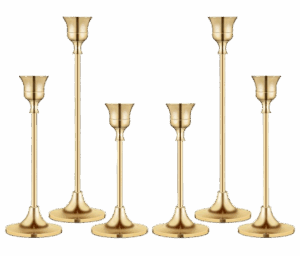 Gold Colored Candlestick Holders