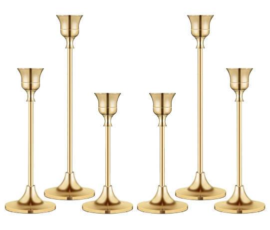 Gold Colored Candlestick Holders