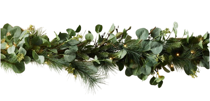 Lit Eucalyptus & Pine Garland