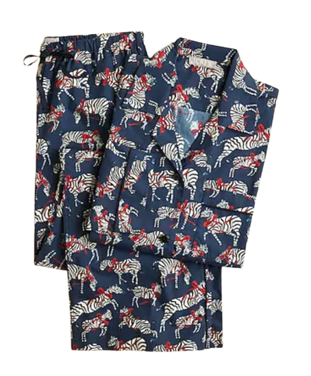 Cotton Pajama Set in Party Animal Print
