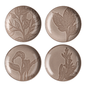 Crate & Barrel Chestnut Botanical Plates