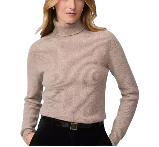 Ann Taylor Cashmere Ribbed Turtleneck