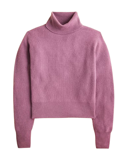 Ribbed Cashmere Turtleneck Sweater