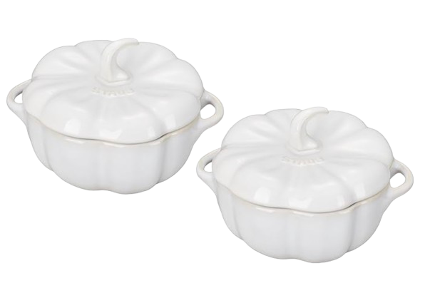 Staub Ceramic Petite Pumpkin Cocotte Set