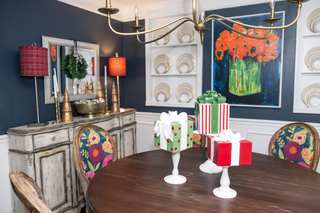 elegant holiday dining room decor winter white palette