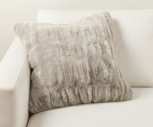 Pottery Barn Faux Fur Ruched Pillow Cover