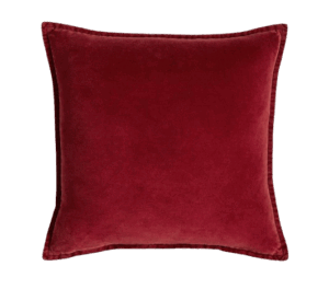 Crate & Barrel Velvet Throw Pillow Cover in Luminous Red