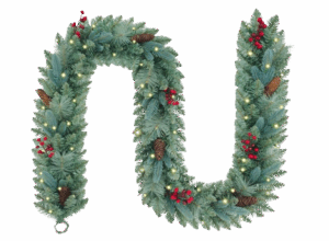 Pre-Lit Classic Blue Spruce Garland (9 ft)