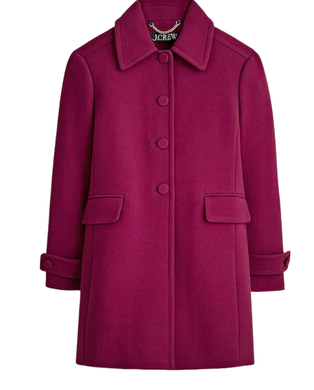 J.Crew Salon Coat in Burgundy
