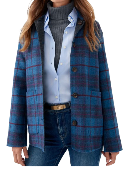 J.McLaughlin Plaid Reversible Coat
