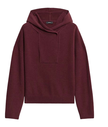 Theory Oversized Hoodie in Felted Wool-Cashmere