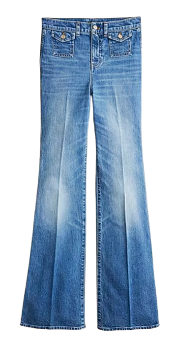 J.Crew Petite Vintage Flare Jean with Flap Pockets