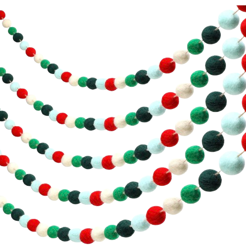 Felt Wool Ball Garland