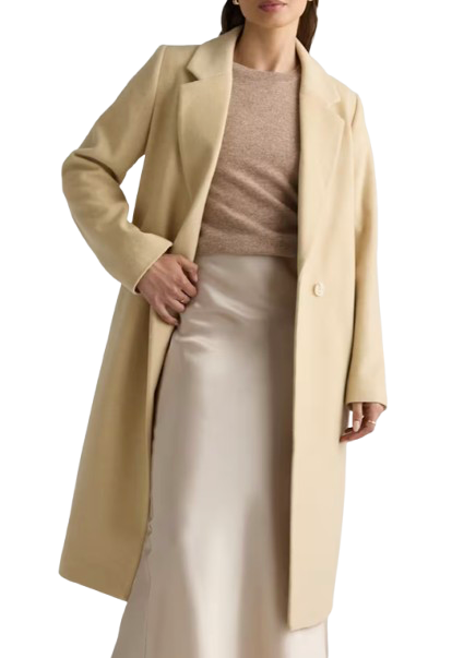 Quince Italian Wool Classic Single Breasted Coat