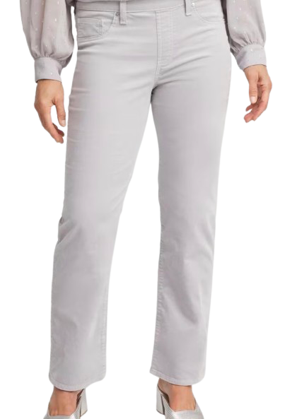 Velveteen Pull-On Flared Grey Jeans