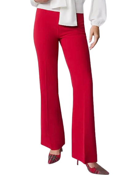 The Flare Trouser in Fluid Crepe – Red
