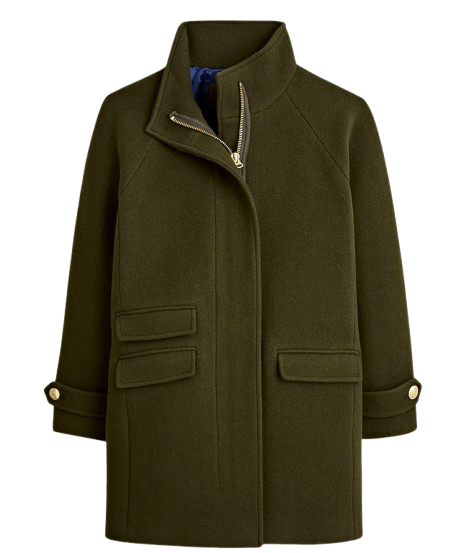 Toscano Coat in Italian Wool Blend – Green