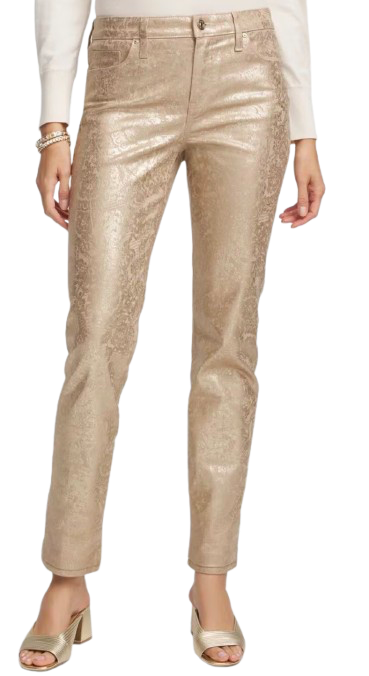 Chico’s Girlfriend Foiled Lace Jeans