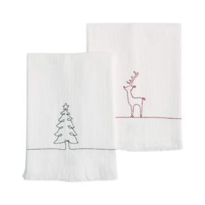 Crate & Barrel Holiday Guest Towels