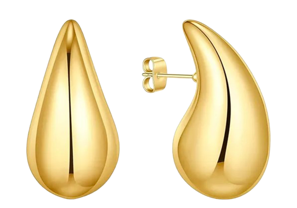 18k Gold Teardrop Earrings