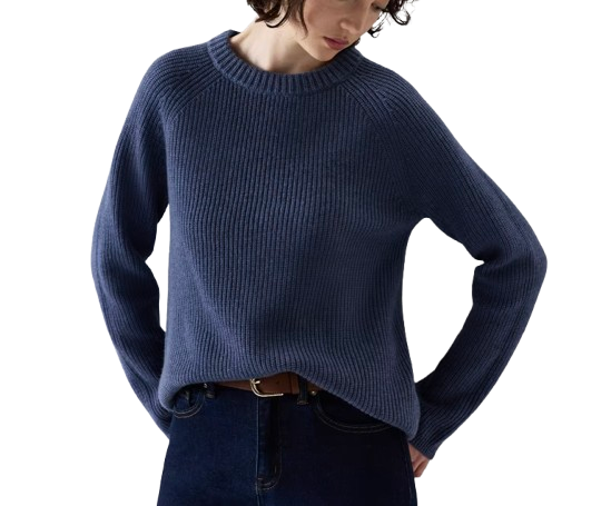 Quince Mongolian Cashmere Fisherman Crewneck Sweater