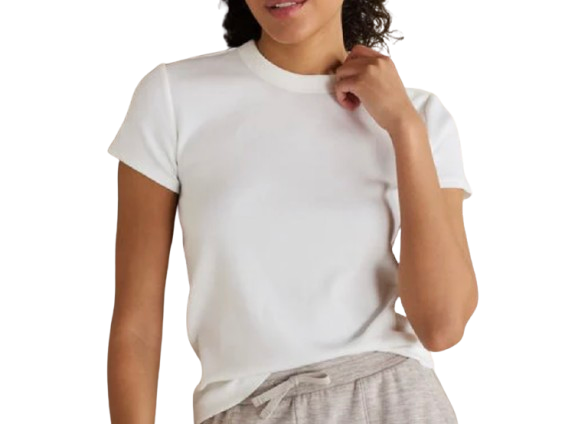 White Organic Short Sleeve Tee