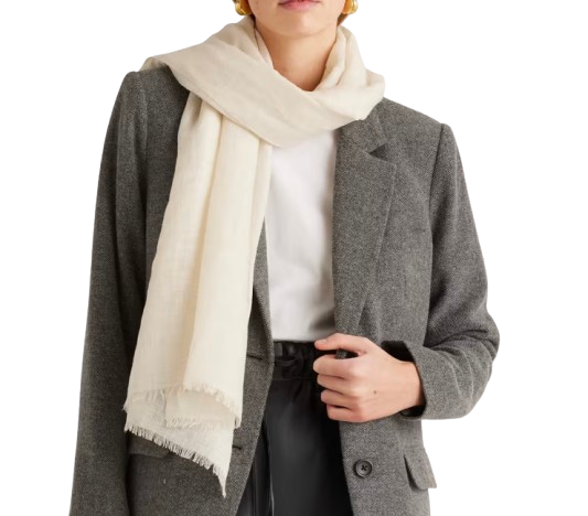 Quince Lightweight Silk-Cashmere Blend Scarf