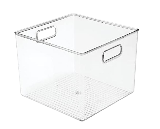 mDesign Plastic Storage Bins with Handles