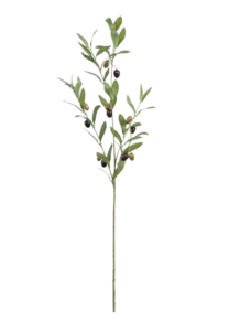 Artificial Silk Green Olive Long Stem