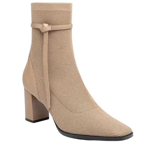 Amber Glow Square Toe Ankle Boot