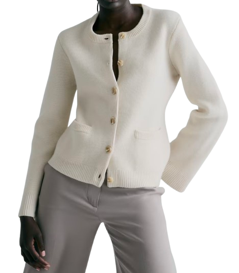 Cashmere Structured Cardigan