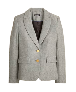 J.Crew École Blazer in Herringbone Wool Blend