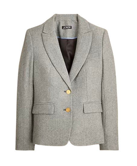 J.Crew École Blazer in Herringbone Wool Blend