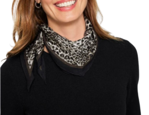 Talbots Swirly Animal Diamond Scarf