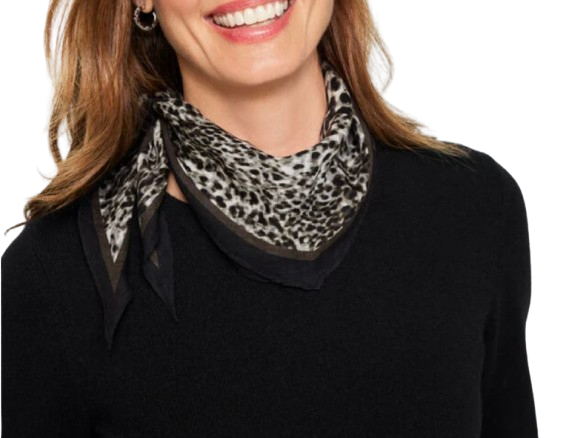 Talbots Swirly Animal Diamond Scarf