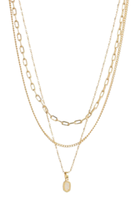Kendra Scott Mini Elisa Gold Triple Strand Necklace