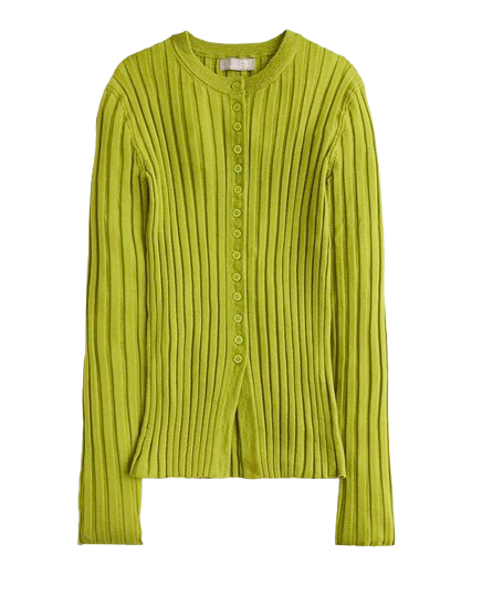 J.Crew Green Fitted Cardigan