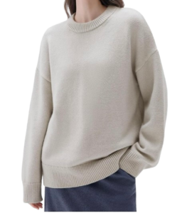Cashmere-Blend Oversized Crewneck Sweater