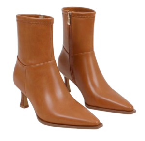 Pointed Toe Low-Heel Ankle Boots