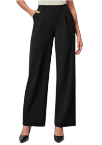 Wide Leg Pull-On Trousers