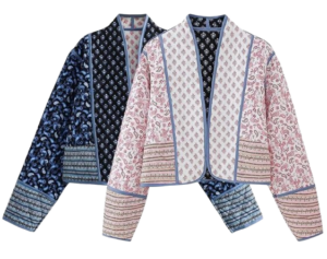 Lightweight Reversible Quilted Floral Jacket