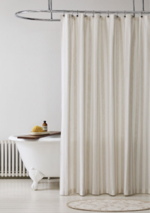 West Elm Cotton Linen Shower Curtain