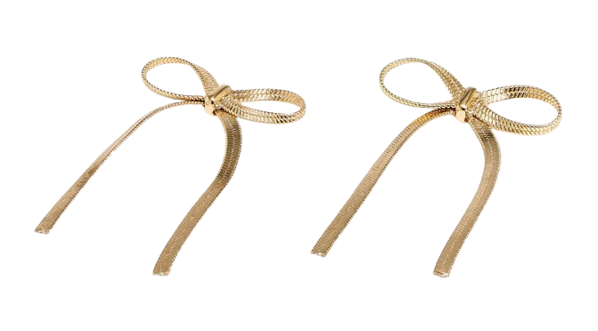 J.Crew Factory – Metallic Bow Earrings